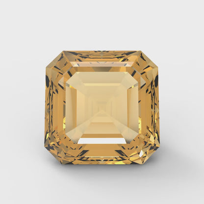 1.5 to 2 ct Square emerald Simulated Brown Champagne November Birthstone