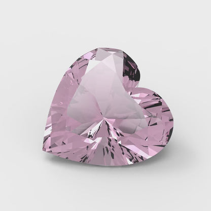 0.5 to 2 ct Heart Cut VVS1 Simulated Pink October Birthstone