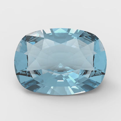 3 ct 9x7mm Long Cushion Cut Simulated Blue Aquamarine March Birthstone