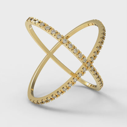 0.245 cttw Natural Morganite Statement Engagement Ring - Solid Yellow Gold (VVS1, Round Cut,1.0mm)