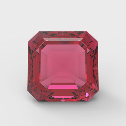 1.5 to 2 ct Square emerald Simulated Pink Ruby July Birthstone