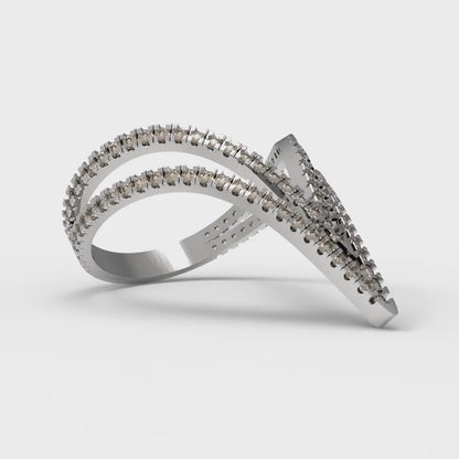 0.525 cttw Yellow Moissanite Statement Engagement Ring - Solid Gold (Round Cut,1.0mm)