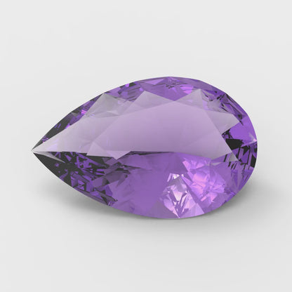 0.25 to 2.5 ct Pear Cut VVS1 Simulated Purple Alexandrite February Birthstone