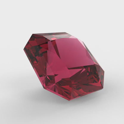 1 to 3 ct Asscher Cut VVS1 Natural Red Garnet January Birthstone
