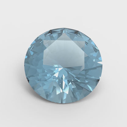 0.25 to 3 ct Round Cut VVS1 Natural Blue Aquamarine March Birthstone