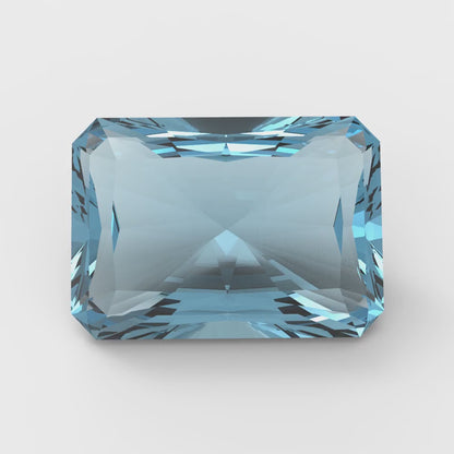 1 to 2.5 ct Radiant Cut VVS1 Simulated Blue Aquamarine March Birthstone