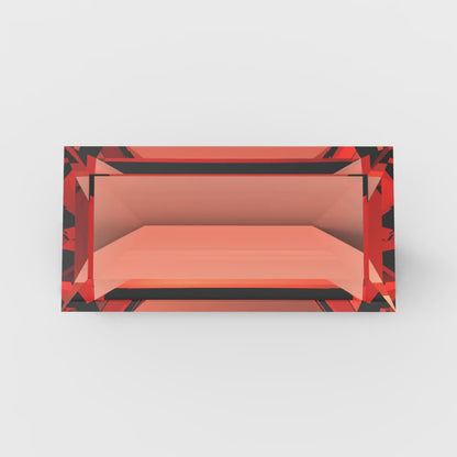 0.33 ct 5x3.5mm Baguette Cut Simulated Red January Birthstone