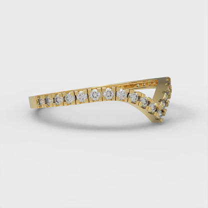 0.1725 cttw White Sapphire Round Cut Yellow Gold Eternity Wedding Band