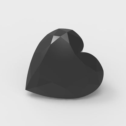 0.5 to 2 ct Heart Cut VVS1 Natural Black Onyx December Birthstone