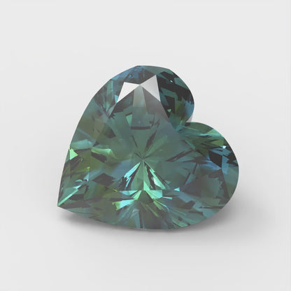 0.5 to 2 ct Heart Cut VVS1 Synthetic Blue moissanite September Birthstone