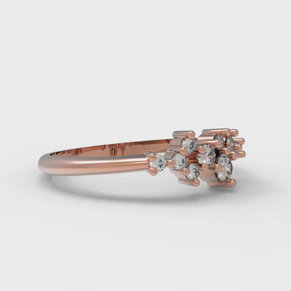 0.17 cttw White Sapphire Round Cut Rose Gold Eternity Wedding Band