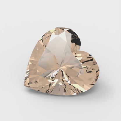 0.5 to 2 ct Heart Cut VVS1 Synthetic Yellow moissanite November Birthstone