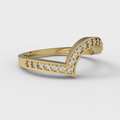 0.165 cttw Moissanite Round Cut Yellow Gold Eternity Wedding Band