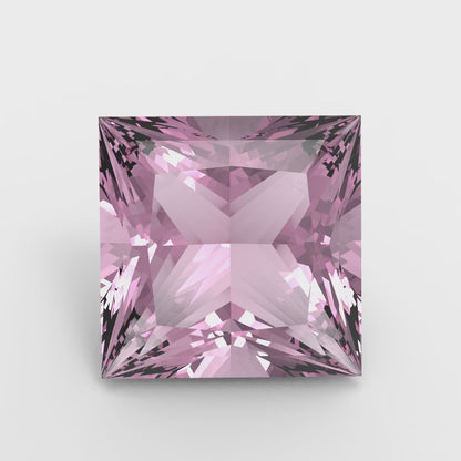0.25 to 3 ct Princess Cut VVS1 Simulated Pink October Birthstone