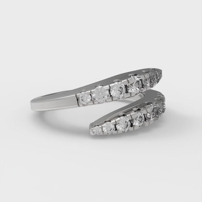 0.235 cttw White Sapphire Round Cut White Gold Eternity Wedding Band