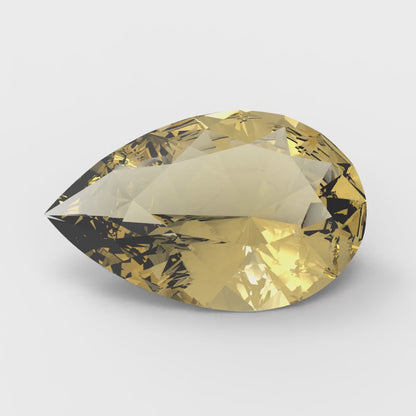 0.25 to 2.5 ct Pear Cut VVS1 Simulated Yellow November Birthstone