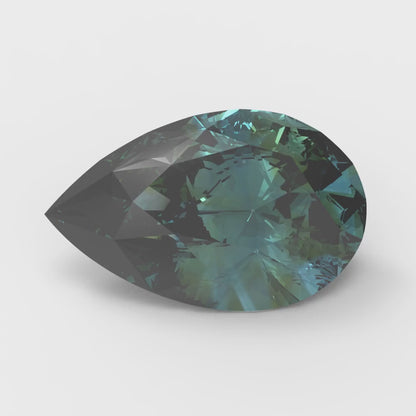 0.25 to 2.5 ct Pear Cut VVS1 Synthetic Blue moissanite September Birthstone