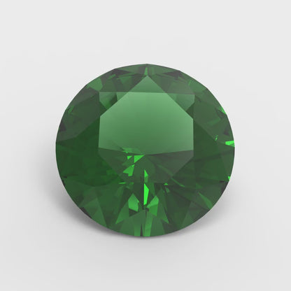 0.25 to 3 ct Round Cut VVS1 Simulated Green Emerald May Birthstone