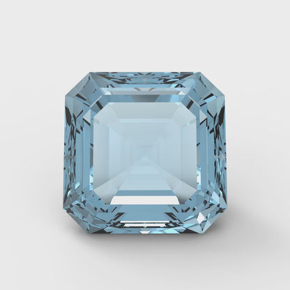 1.5 to 2 ct Square emerald Natural Blue Aquamarine March Birthstone