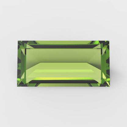 0.33 ct 5x3.5mm Baguette Cut Natural Green Peridot August Birthstone