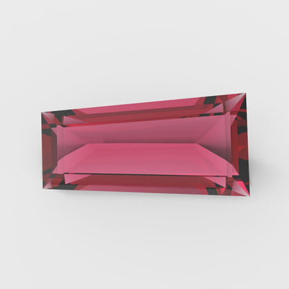 0.25 ct Tapered Baguette Cut VVS1 Simulated Pink Ruby