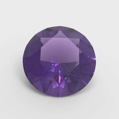 0.25 to 3 ct Round Cut VVS1 Natural Purple Amethyst February Birthstone
