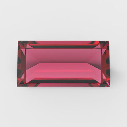 0.33 ct 5x3.5mm Baguette Cut Simulated Pink Ruby July Birthstone
