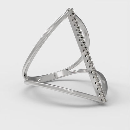 0.09 cttw Natural Morganite Statement Engagement Ring - Solid Gold (Round Cut,1.0mm)