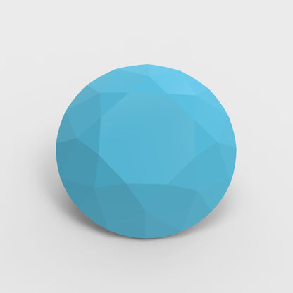 0.25 to 3 ct Round Cut VVS1 Simulated Blue Turquoise December Birthstone