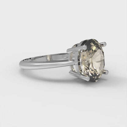 2 cttw Natural Morganite Solitaire  Engagement Ring - Solid Gold (Oval Cut,9x7mm)