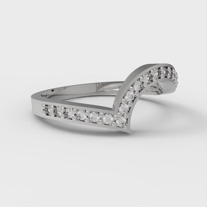 0.165 cttw White Sapphire Round Cut White Gold Eternity Wedding Band