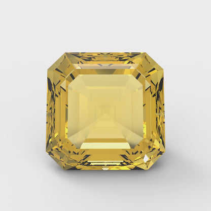 1.5 to 2 ct Square emerald Natural Yellow Citrine November Birthstone