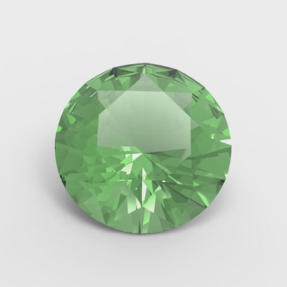 0.25 to 3 ct Round Cut VVS1 Simulated Light Green August Birthstone