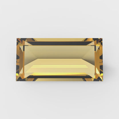 0.33 ct 5x3.5mm Baguette Cut Simulated Yellow November Birthstone