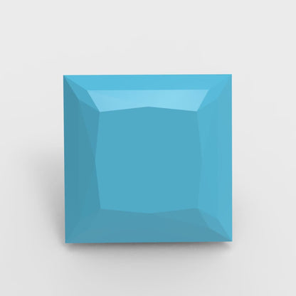 0.25 to 3 ct Princess Cut VVS1 Simulated Blue Turquoise December Birthstone