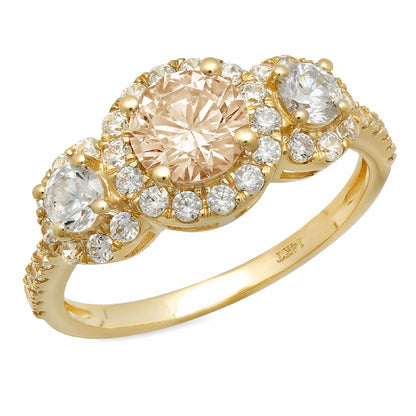 10K/Yellow Moissanite/289-front