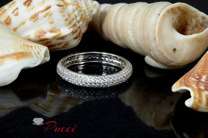 Round Cut Engagement, Engagement Rings, Handmade Diamond Engagement Ring, Halo Engagement Ring Gold, 1.0 ct Pave Wedding Band 14k White Gold